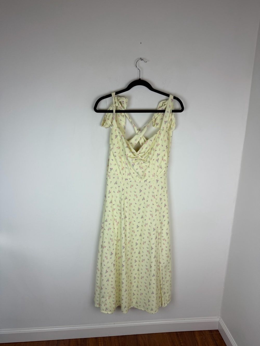 House of CB 'Alicia' Lemon Floral Print Midi Sundress Dress Size L - Picture 4 of 11